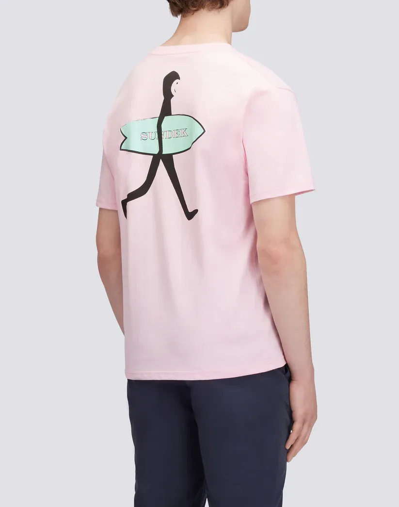 Sundek Men Pink Wetsuit Printed T-Shirt