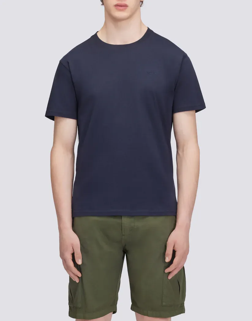 Sundek Men Navy Plain T-Shirt with Embroidery