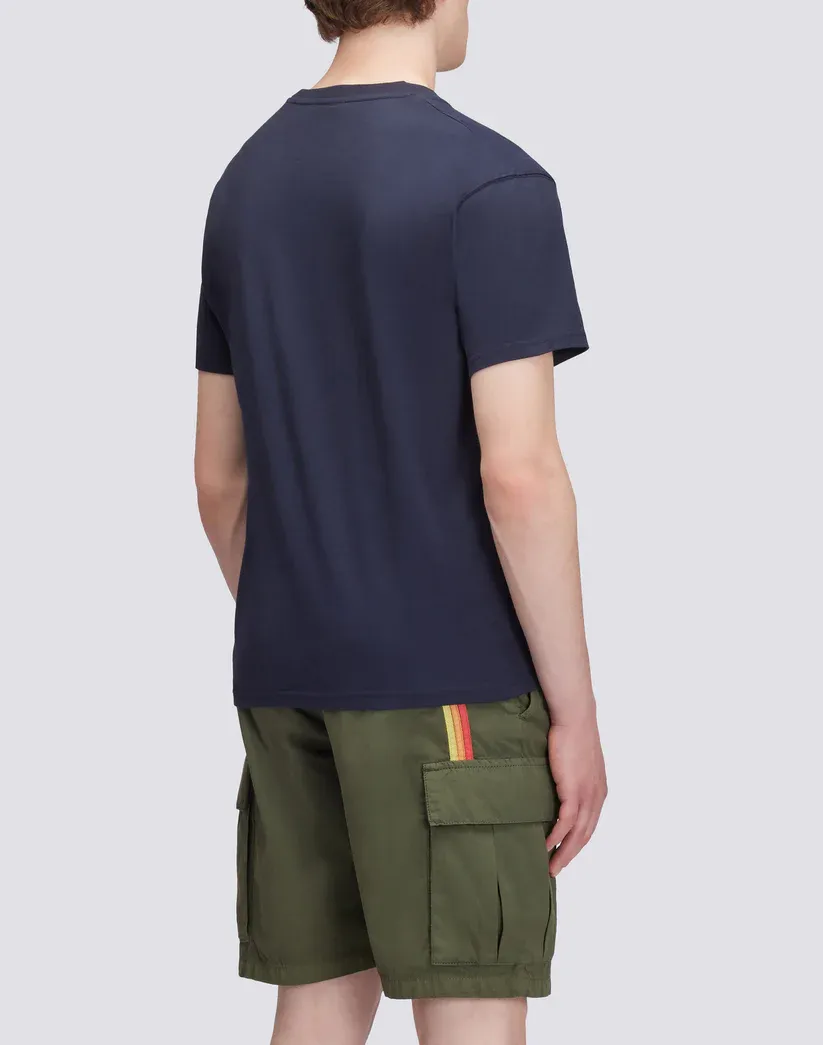 Sundek Men Navy Plain T-Shirt with Embroidery