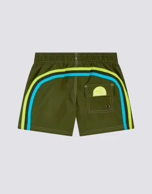 Sundek Boys Dino Swimshorts Short Elasticated Waist Iconic Taffeta