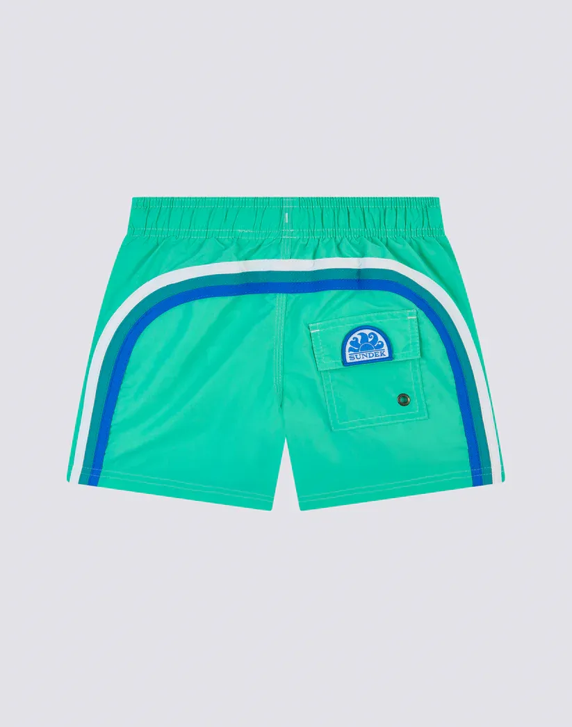 Sundek Boys Atoll Swimshorts Short Elasticated Waist Iconic Taffeta