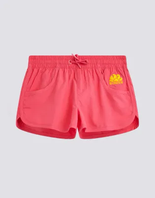 SUNDEK GIRLS MARGATE SHORT SWIM SHORTS IN REPREVE® FABRIC - PITAYA