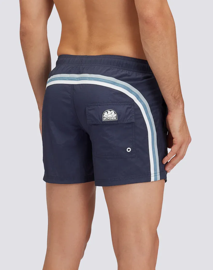 Sundek Men Pebble Short Crinkled Swim Shorts with an Elasticated Waistband
