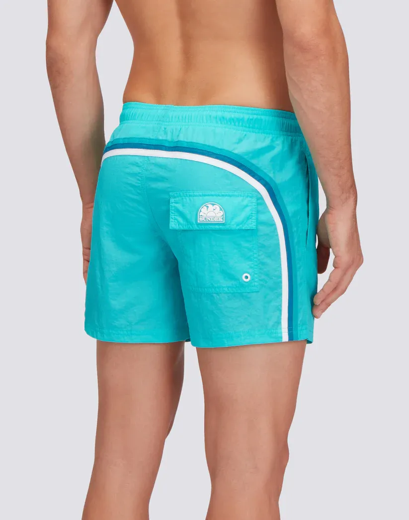 Sundek Men Sea Breeze Short Crinkled Swim Shorts with an Elasticated Waistband