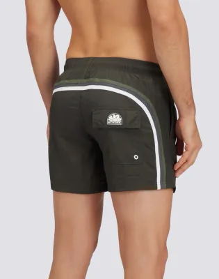 Sundek Men Pine Short Crinkled Swim Shorts with an Elasticated Waistband