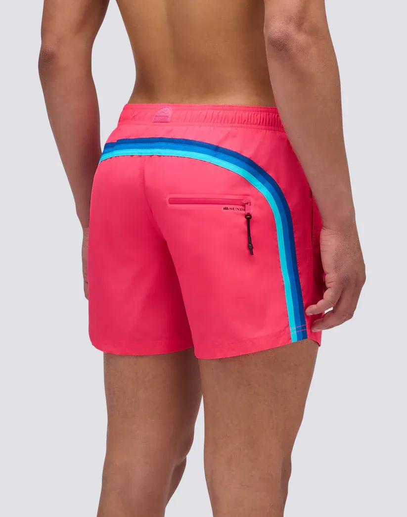 Sundek Men Hippie Memory Stretch Waist Swim Trunks