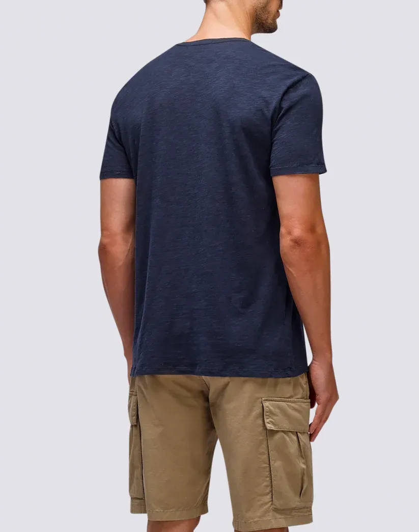 Sundek Men Navy Garment Dyed T-Shirt With Pocket