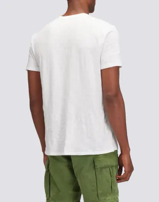 Sundek Men Off-White Garment Dyed T-Shirt With Pocket