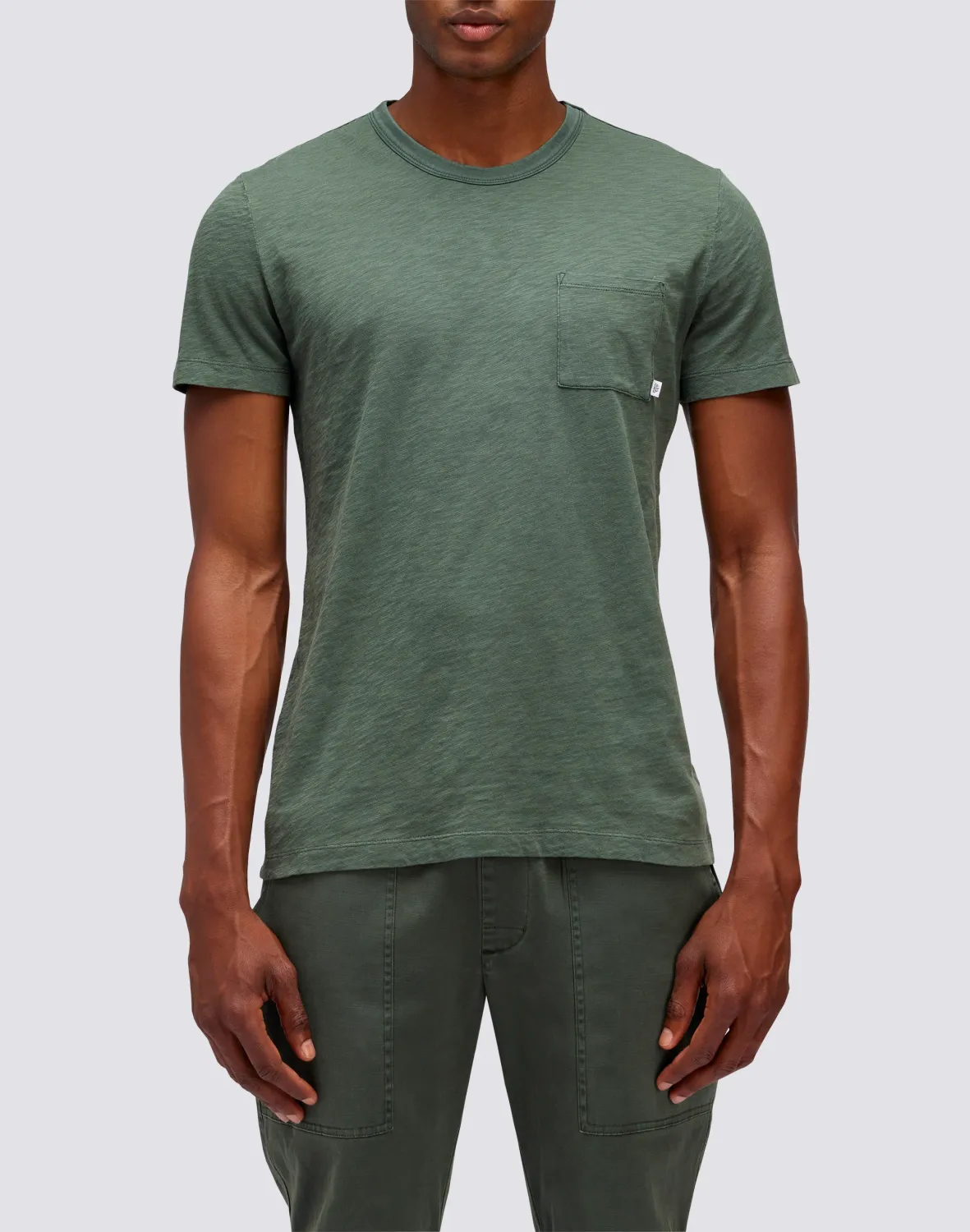 Sundek Men Thyme Garment Dyed T-Shirt With Pocket