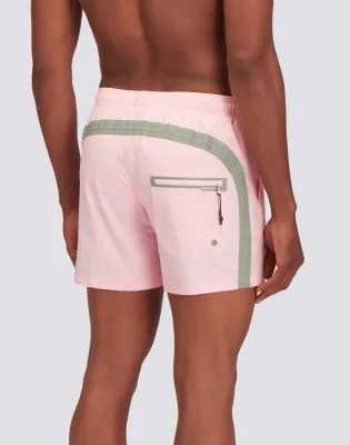 Sundek Men Quartz Pink Short Stretched Swim Shorts with an Elasticated Waistband
