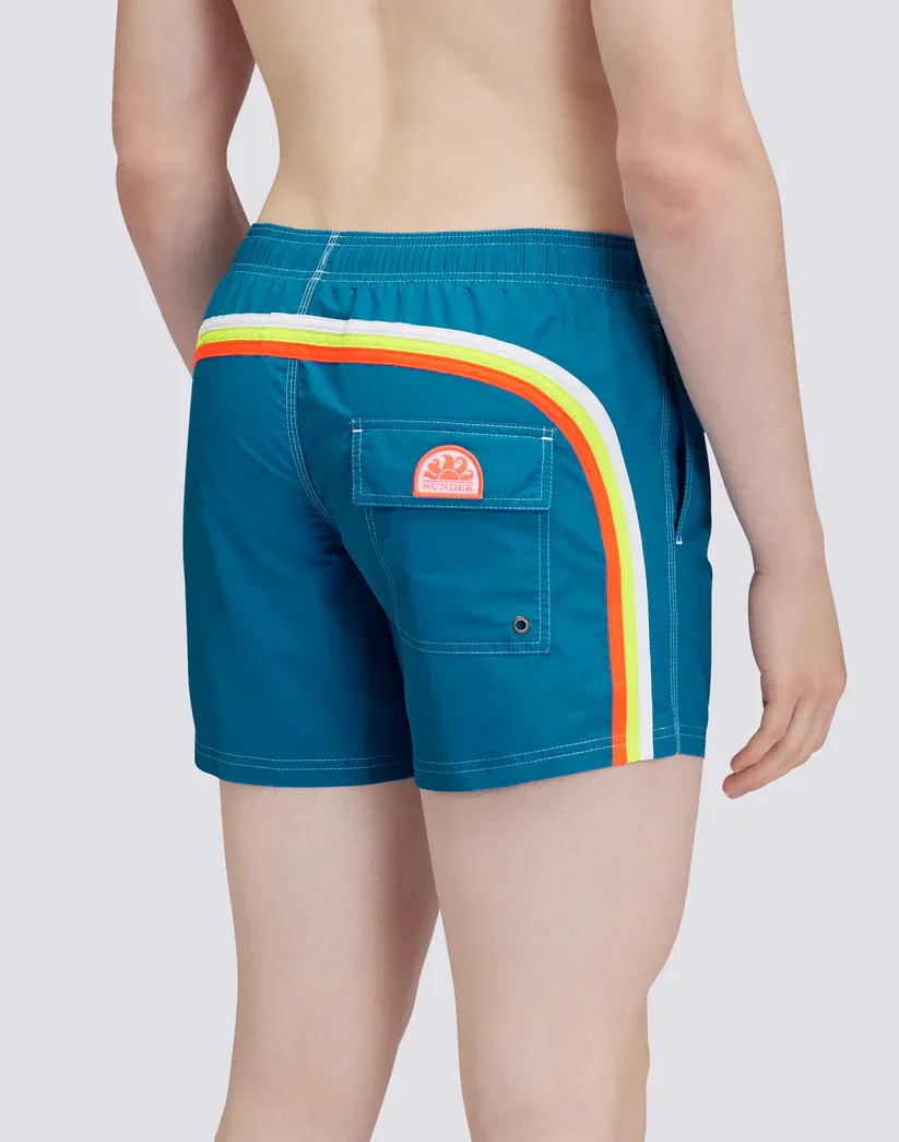 Sundek Men Alisei Iconic Taffeta Short Swim Shorts with an Elasticated Waistband