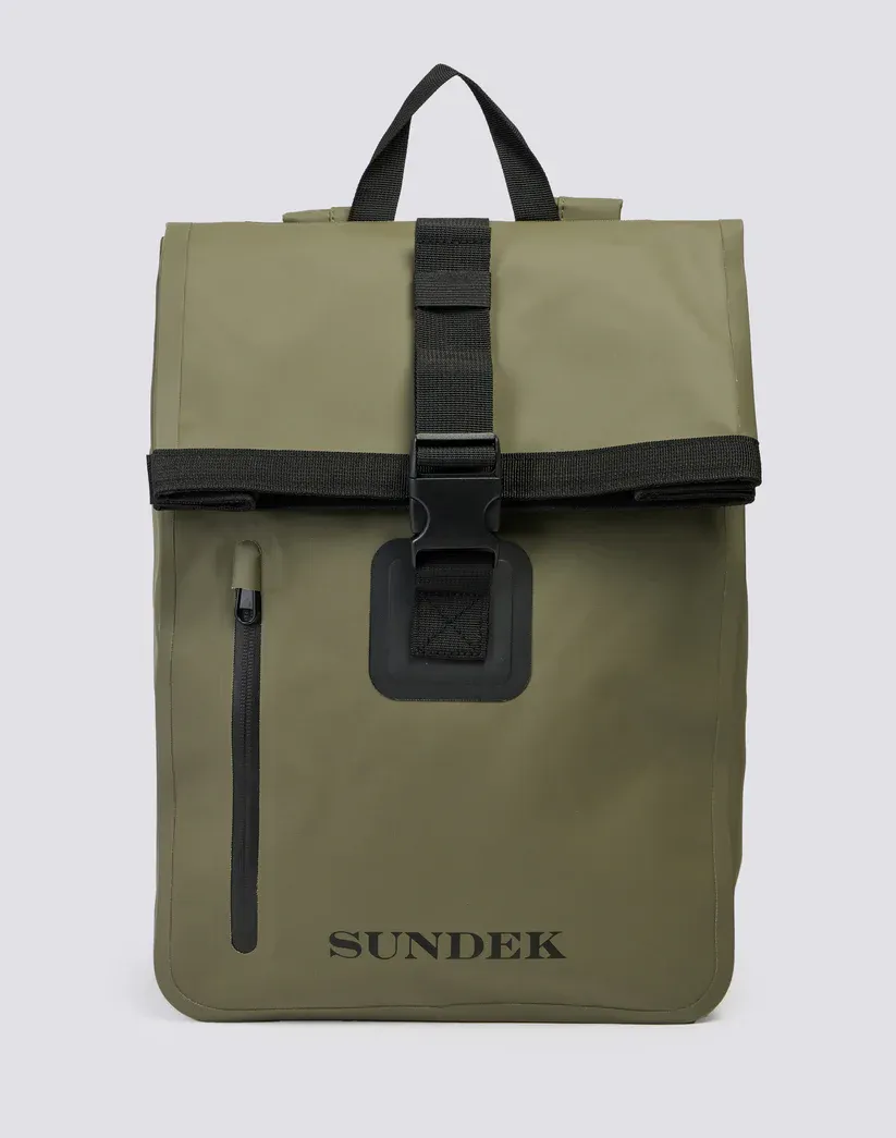 Sundek Dark Green Technical Bagpack with Front Zip