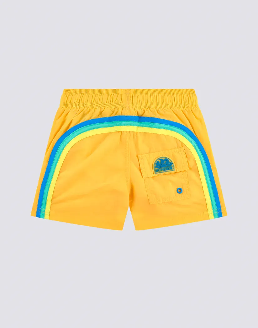 Sundek Boys Solar Swimshorts Short Elasticated Waist Crinkled