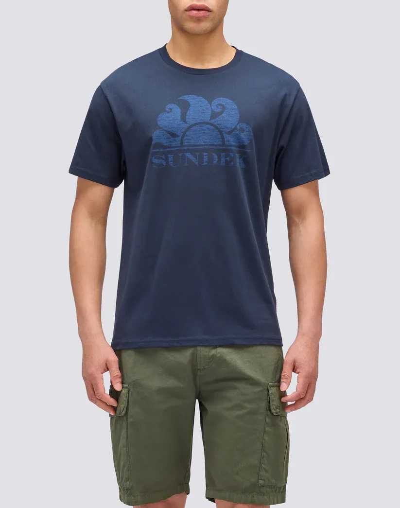 SUNDEK MEN SHORT-SLEEVED T-SHIRT WITH LOGO