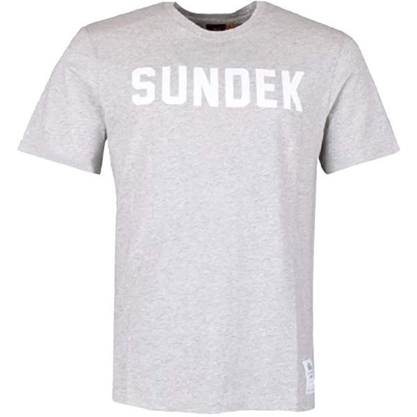 SUNDEK MEN WRITING T SHIRT - GREY MELANGE