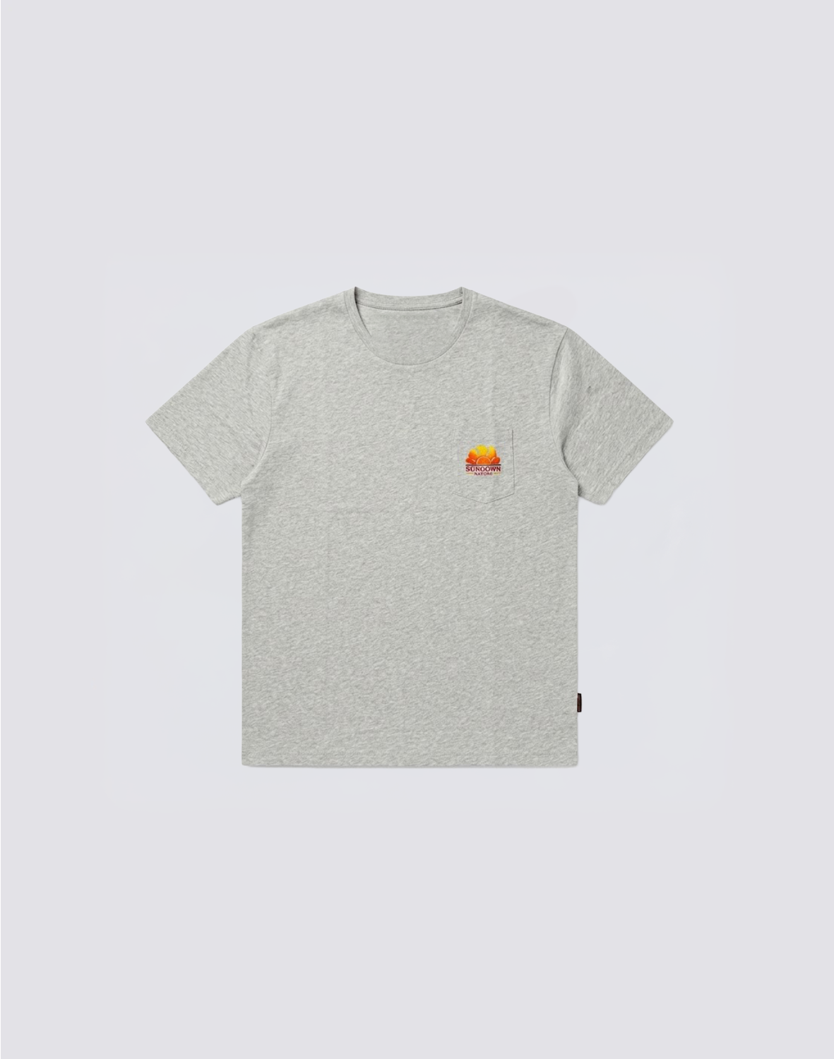 Sundek Men New Herbert Shaded Logo T-Shirt - Grey Melange