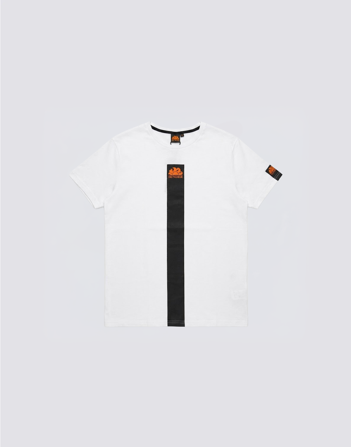 Sundek Men Crew Neck Logo Front Print T-Shirt - White