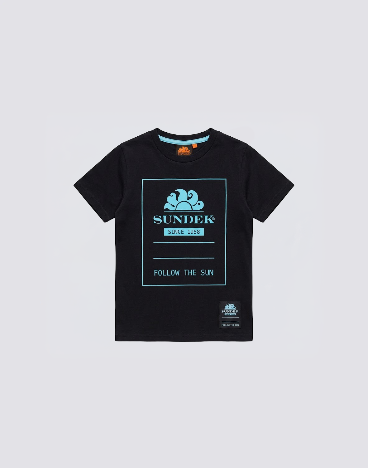 Sundek Boys Mini Logo Label T-Shirt - Navy