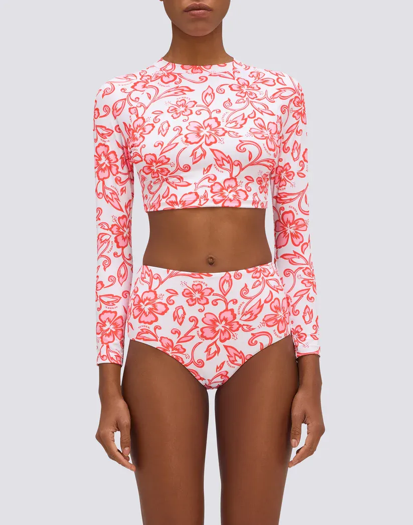 SUNDEK WOMEN IPANEMA - HIGH-WAISTED CULOTTE BIKINI BOTTOMS WITH SK23 PRINT