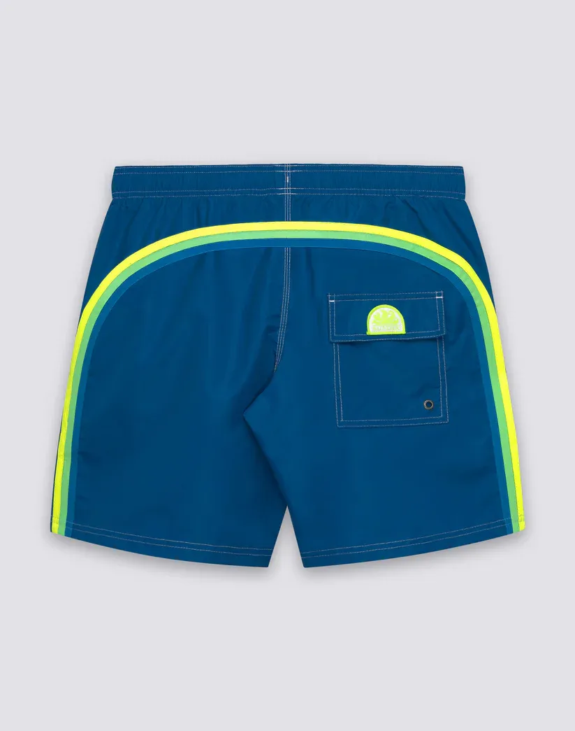 SUNDEK MEN ICONIC TAFFETA MID-LENGTH ELASTIC WAIST SWIMSUIT