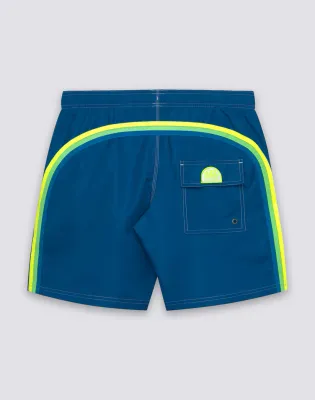 SUNDEK MEN ICONIC TAFFETA MID-LENGTH ELASTIC WAIST SWIMSUIT