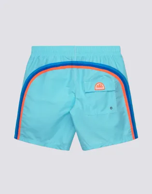 SUNDEK MEN ICONIC TAFFETA MID-LENGTH ELASTIC WAIST SWIMSUIT