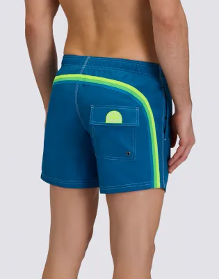 SUNDEK MEN ICONIC TAFFETA SHORT SWIMSUIT WITH ELASTICATED WAIST - DEEP
