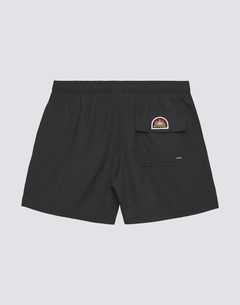 SUNDEK MEN'S SHORT SWIMSHORTS WITH ELASTIC WAIST IN REPREVE® RECYCLED POLYESTER