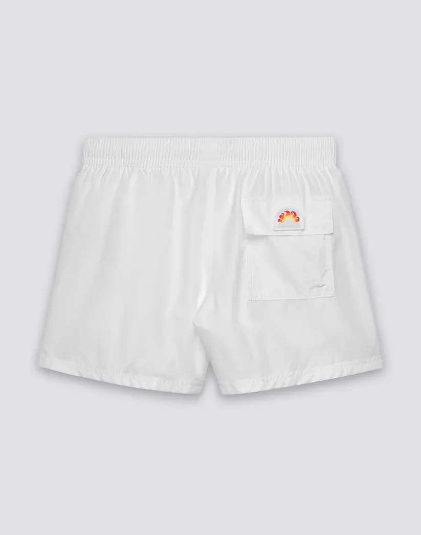 SUNDEK MEN'S SHORT SWIMSHORTS WITH ELASTIC WAIST IN REPREVE® RECYCLED POLYESTER