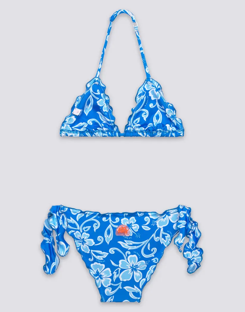 SUNDEK GIRLS' BIKINI WITH HIBISCUS SK23 PRINT - LUNARFISH