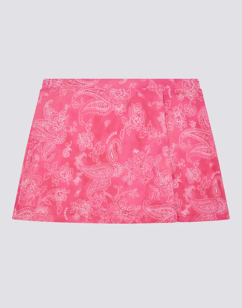 SUNDEK GIRLS HIBI PAISLEY PRINT MINI SKIRT