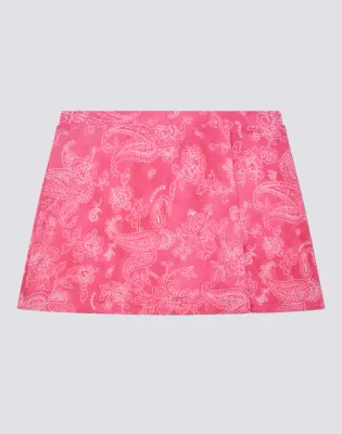 SUNDEK GIRLS HIBI PAISLEY PRINT MINI SKIRT