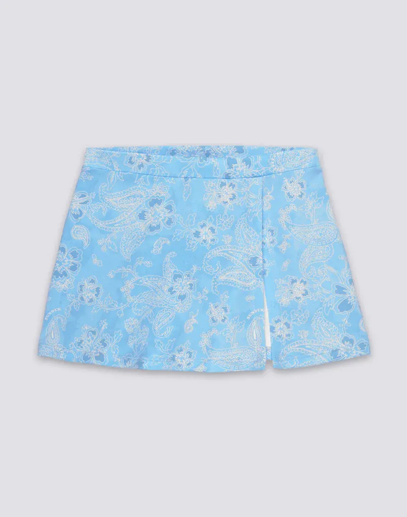 SUNDEK GIRLS HIBI PAISLEY PRINT MINI SKIRT