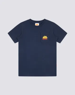 SUNDEK BOYS MINI NEW HERBERT T-SHIRT WITH SHADED LOGO - NAVY
