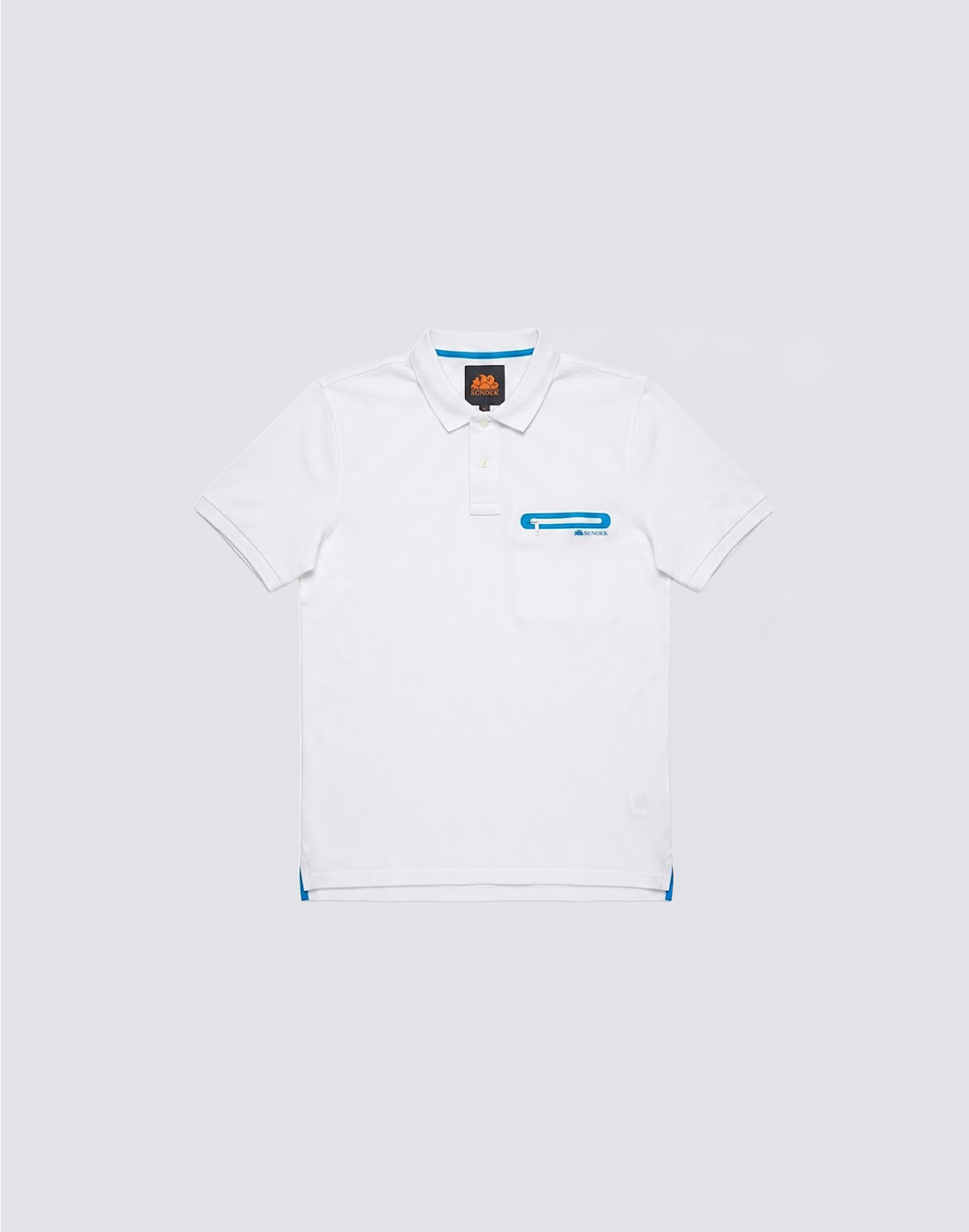 Sundek Men Jacques Heat Transfer Pocket Polo T-Shirt - White