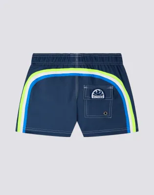SUNDEK BOYS' SHORT SWIMSUIT WITH ELASTIC WAIST REPREVE® - NAVY