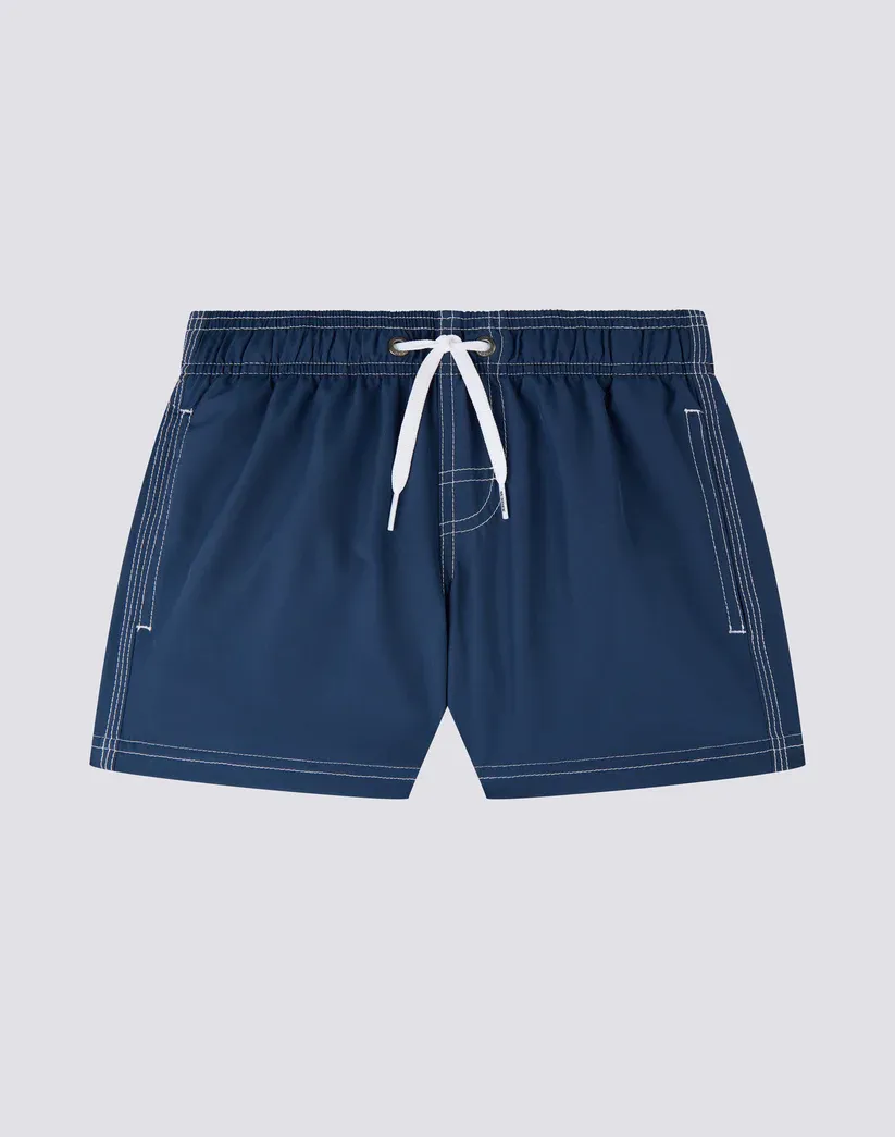 SUNDEK BOYS' SHORT SWIMSUIT WITH ELASTIC WAIST REPREVE® - NAVY