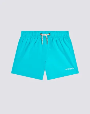 SUNDEK BOYS' REPREVE® RECYCLED POLYESTER BOYS' SWIMSHORTS WITH TRICOLOUR DETAILS
