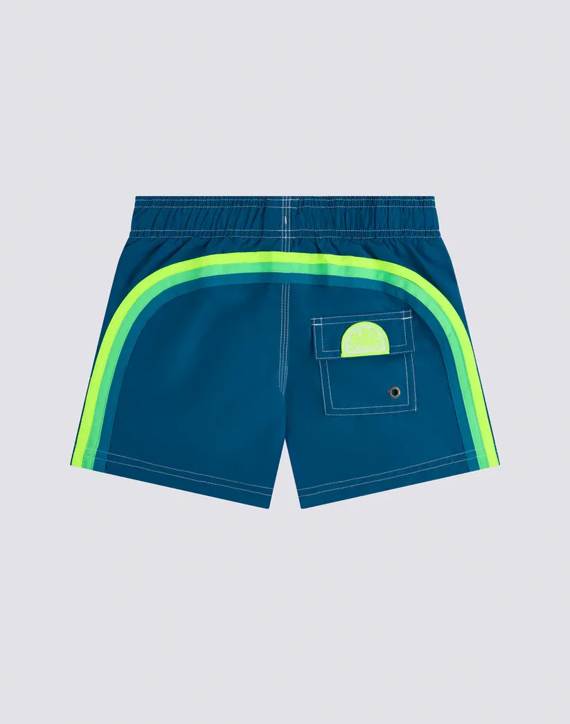 SUNDEK BOYS' SWIM SHORTS WITH ELASTICATED WAIST ICONIC TAFFETA