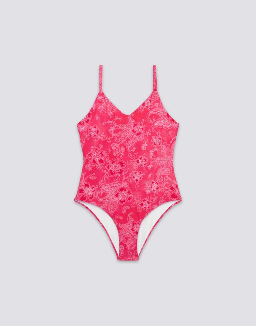 SUNDEK GIRL'S HIBI PAISLEY PATTERN ONE-PIECE SWIMSUIT