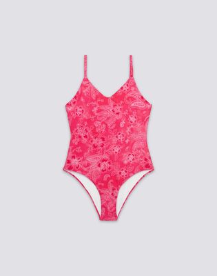 SUNDEK GIRL'S HIBI PAISLEY PATTERN ONE-PIECE SWIMSUIT