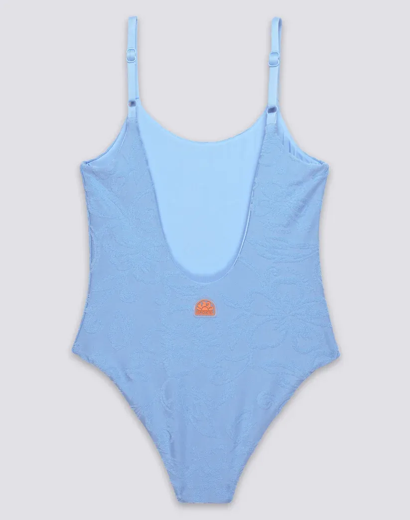 SUNDEK GIRL'S TERRY CLOTH ONE-PIECE SWIMSUIT - ERICA