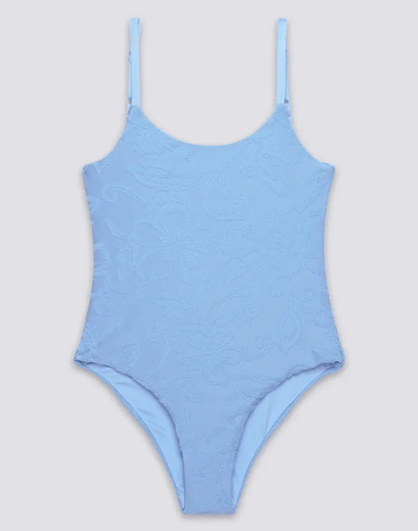 SUNDEK GIRL'S TERRY CLOTH ONE-PIECE SWIMSUIT - ERICA