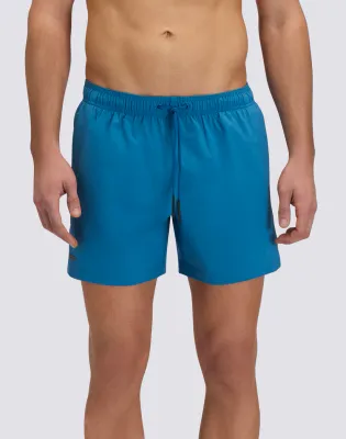 SUNDEK MEN GOLDENWAVE PLAIN 4WAY STRETCH SHORT SWIMSHORTS WITH ELASTIC WAIST - FJORD BLUE
