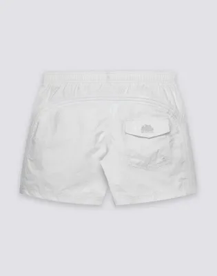 SUNDEK MEN GOLDENWAVE SHORT SWIMSUIT WITH ELASTIC WAIST, SOLID COLOR, NYLON TASLAN, COTTON TOUCH - GHOST
