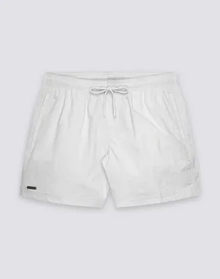 SUNDEK MEN GOLDENWAVE SHORT SWIMSUIT WITH ELASTIC WAIST, SOLID COLOR, NYLON TASLAN, COTTON TOUCH - GHOST