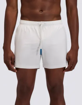 SUNDEK MEN GOLDENWAVE SHORT SWIMSUIT WITH ELASTIC WAIST, SOLID COLOR, 4WAY STRETCH - GHOST