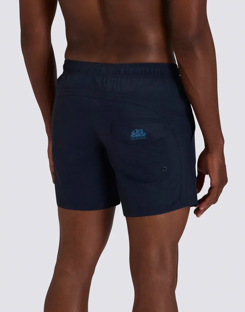 SUNDEK MEN GOLDENWAVE SHORT SWIMSUIT WITH ELASTIC WAIST, SOLID COLOR, NYLON TASLAN, COTTON TOUCH
