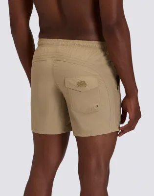 SUNDEK MEN GOLDENWAVE SHORT SWIMSUIT WITH ELASTIC WAIST, SOLID COLOR, NYLON TASLAN, COTTON TOUCH