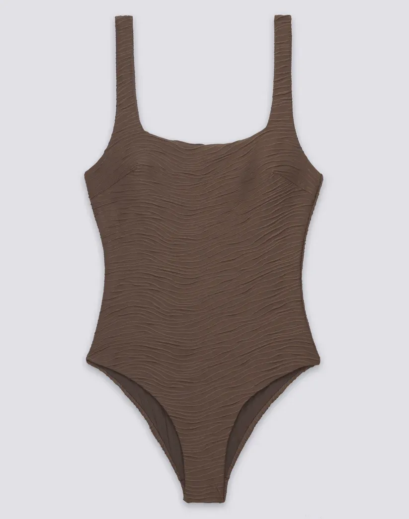SUNDEK WOMEN'S ONE-PIECE SWIMSUIT WITH WAVE EFFECT JACQUARD